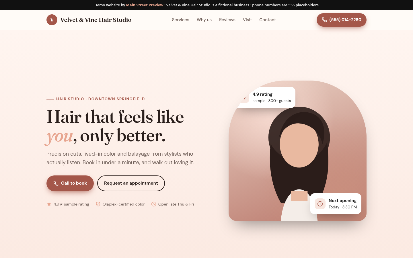 Salon demo